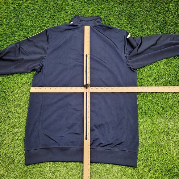 Adidas Track Jacket Medium 21x28 Blue White 3-Stripes Tricot - Picture 3 of 16
